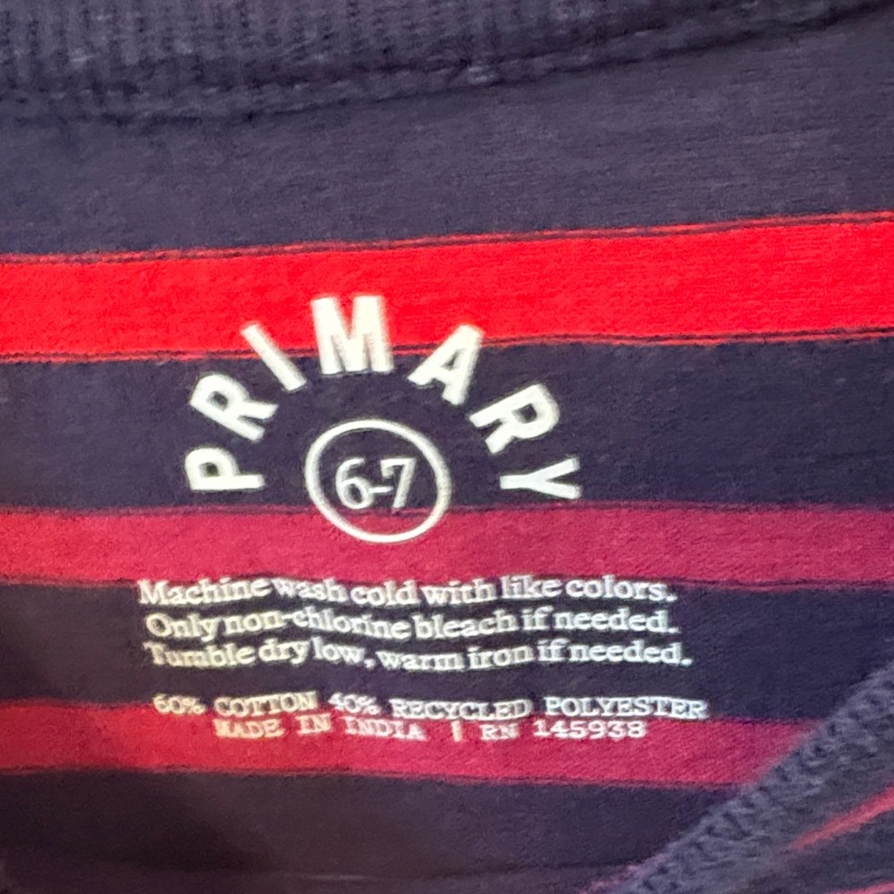 Primary Multicolor Striped Long Sleeve Tee - Picture 2 of 4